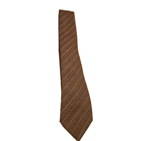 CALVIN KLEIN Mens Striped 100% Silk & Lambswool Ties Set Of Two Great Condition - Picture 6 of 6